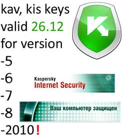 Ключи для Касперского 2010 